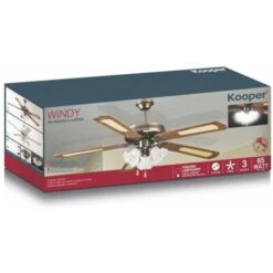 Ventilatore Soffitto 5 Pale D130 Cm 3 Luci Marrone -Negozio al dettaglio Paulmann 9728706 5