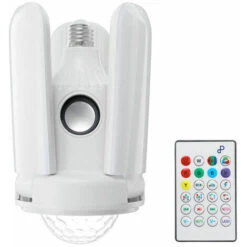 E27 LED RGB Deformabile 3 Pale Ventilatore Da Soffitto Luce Bluetooth Music Lamp -Negozio al dettaglio Paulmann 97432237 4