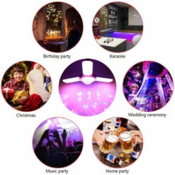 E27 LED RGB Deformabile 3 Pale Ventilatore Da Soffitto Luce Bluetooth Music Lamp -Negozio al dettaglio Paulmann 97432237 5