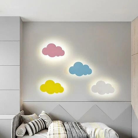 Applique - Cloud Light - Indoor - Moderno - Paralume In Acrilico Con Luci LED Integrate - Piccole Nuvole Bianche Ruikalucky 4 Applique - Cloud Light - Indoor - Moderno - Paralume In Acrilico Con Luci LED Integrate - Piccole Nuvole Bianche Ruikalucky - immagine 2