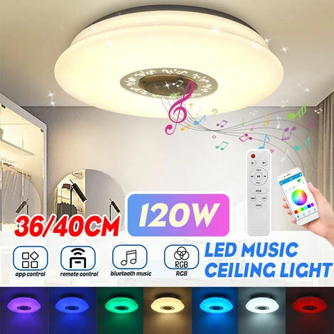 Plafoniera LED Bluetooth 256 RGB Altoparlante Musicale Lampada Dimmerabile Remote Home APP + Telecomando 40cm 150W 7 Plafoniera LED Bluetooth 256 RGB Altoparlante Musicale Lampada Dimmerabile Remote Home APP + Telecomando 40cm 150W - immagine 5