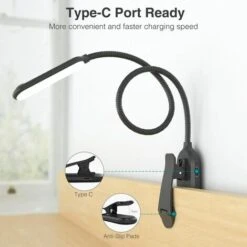 Lampada Da Lettura Ricaricabile, Lampada Da Lettura A 9 LED Con 3 Modalità Di Luce Lampada Da Lettura Flessibile A Regolazione Continua A 360° Per Libro A Letto, Luce A Clip Per Notte/viaggio, Cavo US -Negozio al dettaglio Paulmann 97874654 5