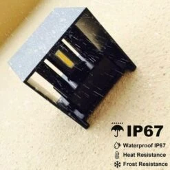 ENCOFT 2pcs 12W COB LED Applique Da Interno Per Esterni, IP67 Impermeabile Lampada Da Parete In Alluminio Angolo Regolabile, 6000K Luce Fredda Per Corridoio Scale Camera Da Letto Giardino, Nero [C -Negozio al dettaglio Paulmann 97886729 5