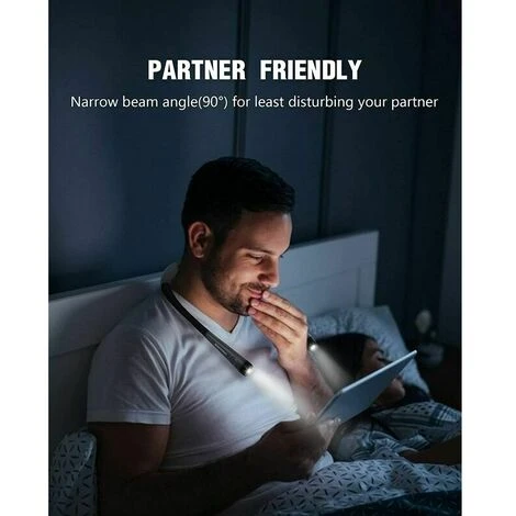 Lampada Da Lettura Ricaricabile Al Collo, Lampada Per Leggere A Letto, 3 Colori, 6 Livelli Di Luminosità, Bracci Pieghevoli, Lunga Durata, Perfetta Per Leggere, Lavorare A Maglia, Riparare [Classe Di 7 Lampada Da Lettura Ricaricabile Al Collo, Lampada Per Leggere A Letto, 3 Colori, 6 Livelli Di Luminosità, Bracci Pieghevoli, Lunga Durata, Perfetta Per Leggere, Lavorare A Maglia, Riparare [Classe Di - immagine 5