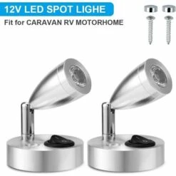 12V LED Dump Spot Lettura Regolabile Interruttore Luce Calda Per Campeggio Auto Van Boat Led Luce Interno (2 PCS)