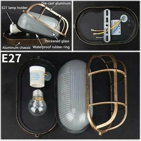 Lampada Da Parete Per Esterni, Lampada Da Parete Ovale In Alluminio Pressofuso, Applique Da Parete Marina Nautica, Luce Vintage Industriale, Lampada Da Barca, Lampade Da Parete Per Corridoio Patio 5 Lampada Da Parete Per Esterni, Lampada Da Parete Ovale In Alluminio Pressofuso, Applique Da Parete Marina Nautica, Luce Vintage Industriale, Lampada Da Barca, Lampade Da Parete Per Corridoio Patio - immagine 3