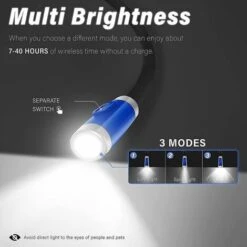 Lampada Da Lettura A LED Ricaricabile Per Il Collo, Luci Da Lettura Per Leggere A Letto, 3 Livelli Di Luminosità, 2 Flessibili -Negozio al dettaglio Paulmann 98129073 3