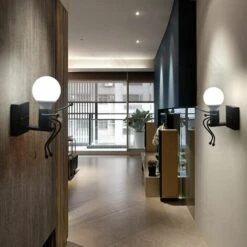 Applique Da Parete Retrò Creativa Lampada Da Parete Vintage Per Interni Lampada Da Parete Industriale In Ferro Art Déco Base E27 Per Bar, Camera Da Letto, Cucina, Ristorante, Caffetteria, Corridoio (n -Negozio al dettaglio Paulmann 98137008 3