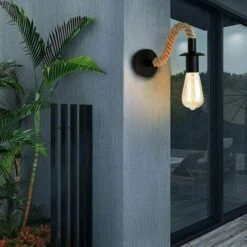 Applique Da Parete Vintage In Corda Di Canapa, Ideale Per Corridoio O Camera Da Letto, E27, 110/220 V (schwarz) 7 Applique Da Parete Vintage In Corda Di Canapa, Ideale Per Corridoio O Camera Da Letto, E27, 110/220 V (schwarz) -Negozio al dettaglio Paulmann 98145198 2