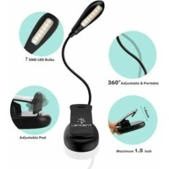 Lampada Da Lettura Ricaricabile Per Libro, Luminosità 9 Modalità, Lettore Lampada 7 LED, Lampada Pinza Clip Flessibile E Portatile Per EReader, Notte, Viaggi, Lavoro [ITeddo Bianco E Caldo] -Negozio al dettaglio Paulmann 98230096 3