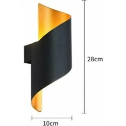 Lampada Da Parete Moderna Per Interni 10W Applique Da Parete In Metallo A Spirale Per Esterni 3000K Lampada Da Parete A LED Bianco Caldo 3000K Per Bar, Camera Da Letto, Cucina (nero) -Negozio al dettaglio Paulmann 98719189 4