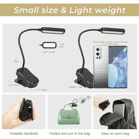 Luce Da Lettura Con Clip, Luce Da Lettura Per Leggere A Letto, Luce Da Lettura Ricaricabile Tramite USB Con 16 LED, 5 Modalità Di Luminosità E 3 Colori Per Lettori E Bambini 6 Luce Da Lettura Con Clip, Luce Da Lettura Per Leggere A Letto, Luce Da Lettura Ricaricabile Tramite USB Con 16 LED, 5 Modalità Di Luminosità E 3 Colori Per Lettori E Bambini - immagine 4